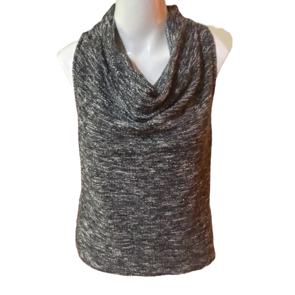 Drew Wesley Sleeveless Tweed Sweater Open Back Size L